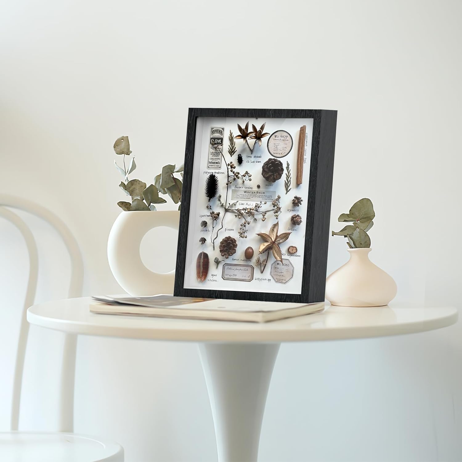 Shadow Box Frame 8x10 - 3 Pack Wood Deep Shadowbox with Glass Shadow Boxes Display Cases Suitable for Photos, Dried