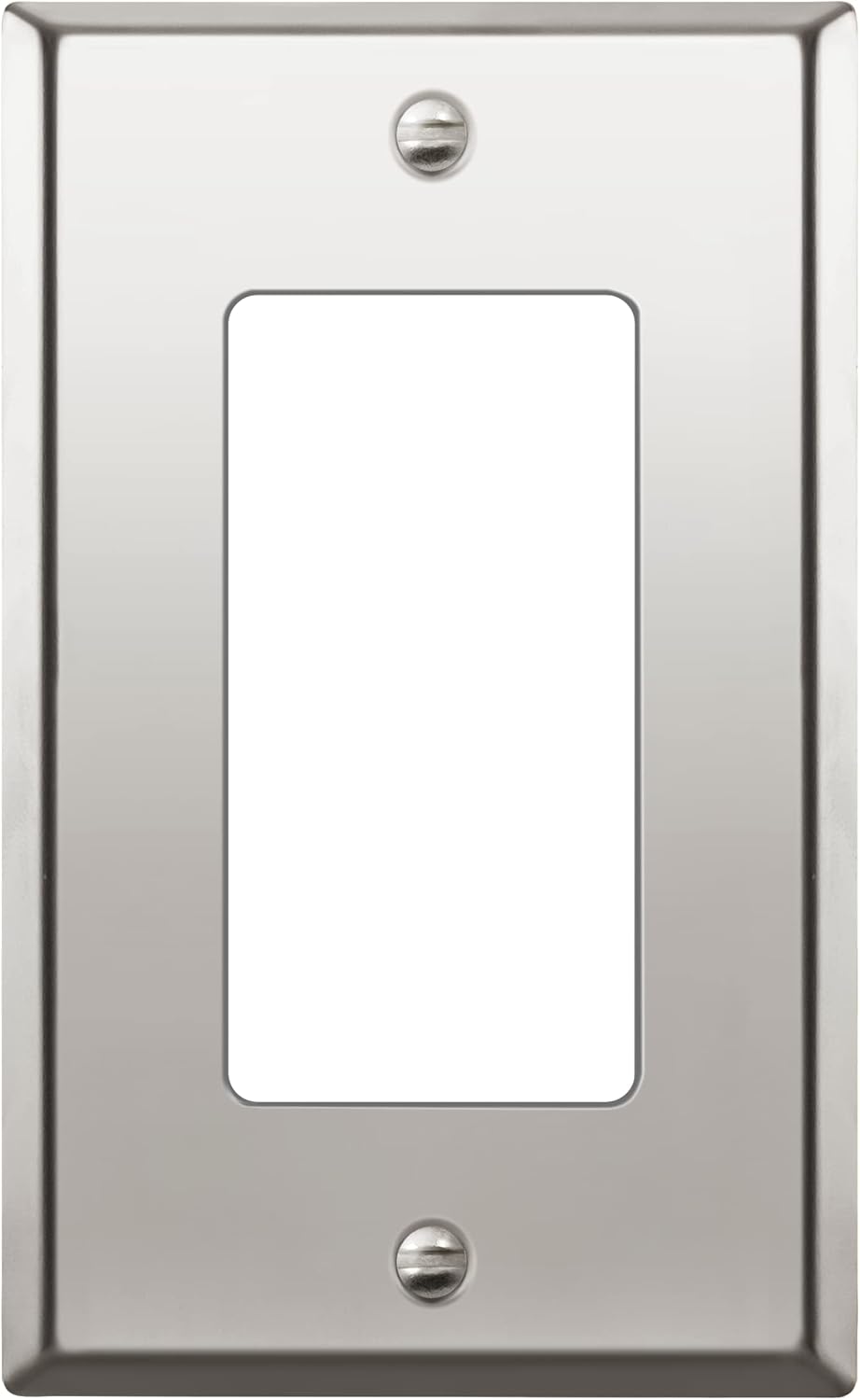 ENERLITES Decorator Switch or Outlet Metal Wall Plate, Stainless Steel 201, Corrosion Resistant, Size 1-Gang 4.50" x