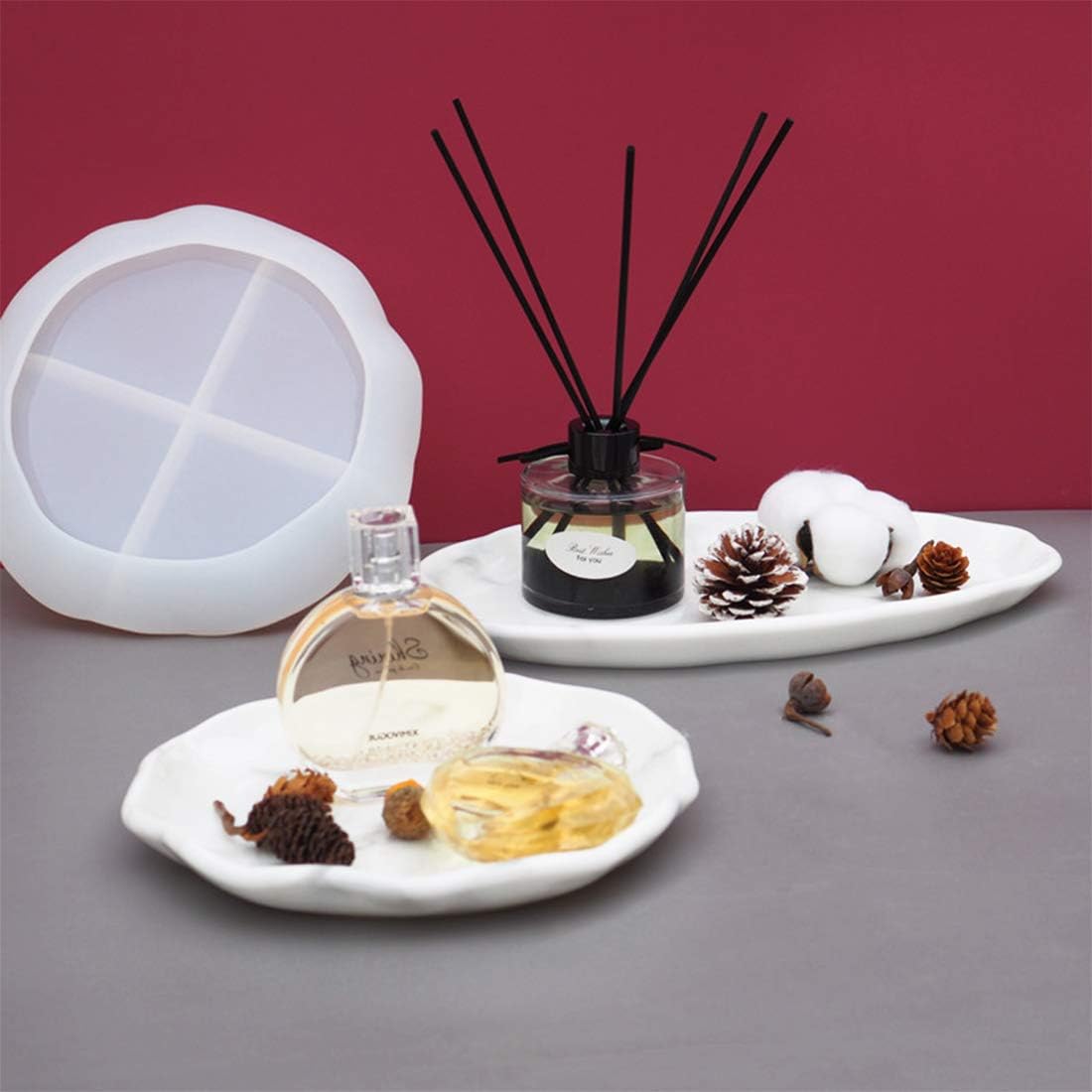 Tray Epoxy Resin Mold / Round Dish Mold
