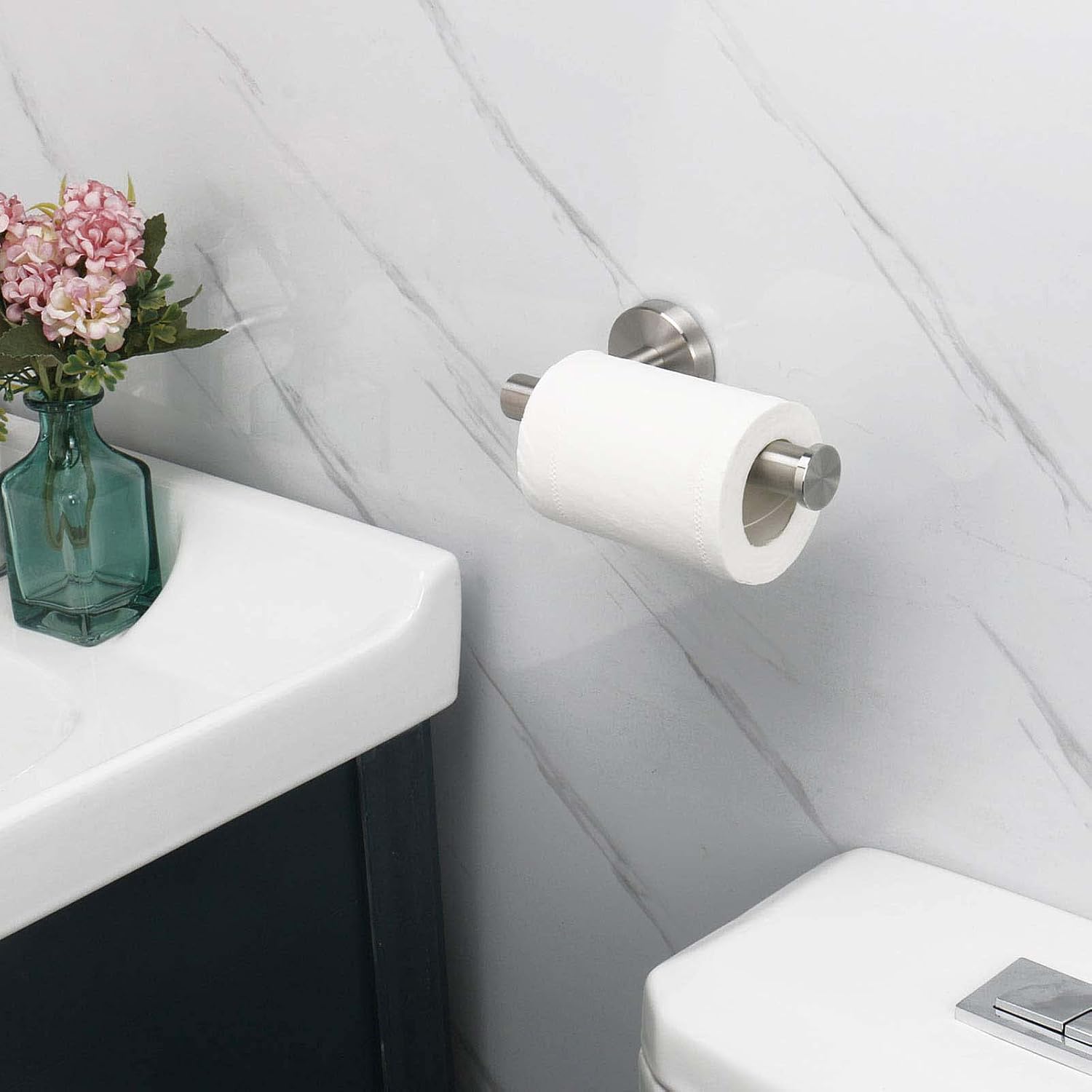 NearMoon Bathroom Toilet Paper Holder, Premium SUS304 Stainless Steel Rustproof Wall Mounted Toilet Roll Holder for