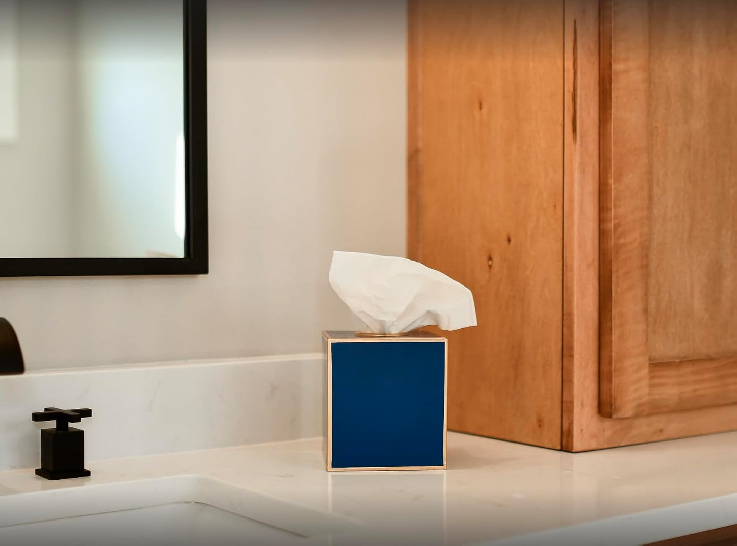 Jaye’s Studio Square Tissue Box Cover Cube / Blue