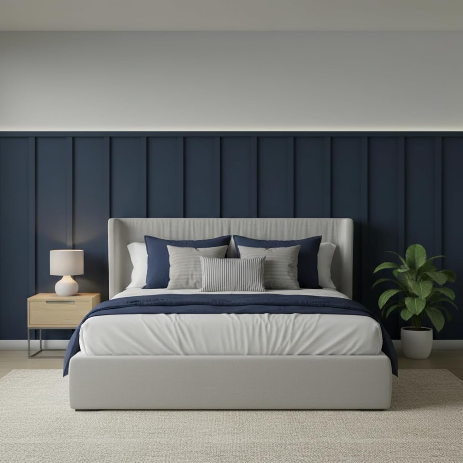 MDF Board and Batten Wall Panel Kit Premade Wainscoting Panels Decorative Wall / 157.48 x 62.99