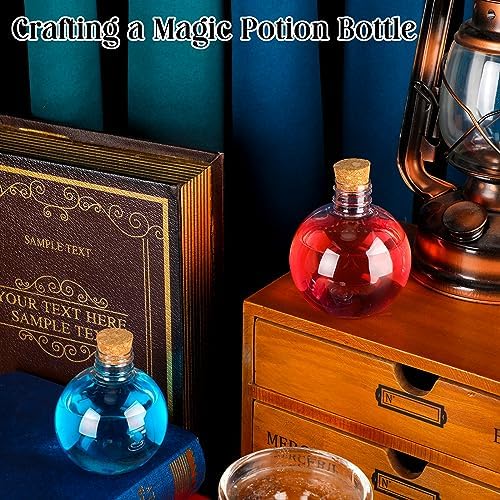 Layhit 50 Pack 6 oz Plastic Potion Bottles with Lids, Cork