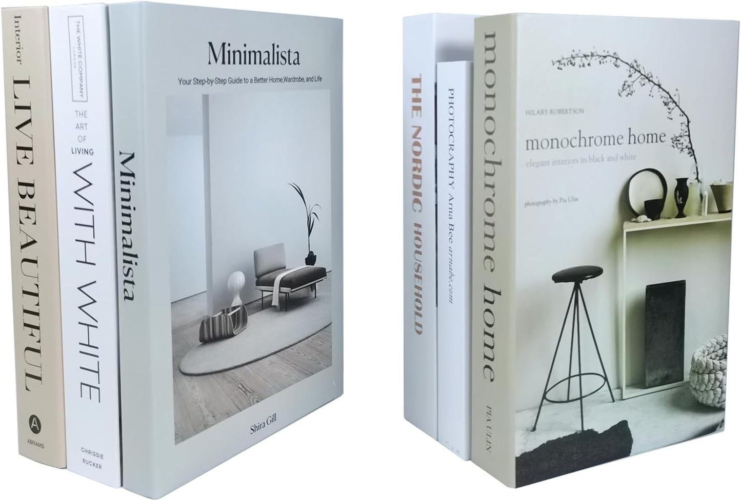 Faux Books for Decoration / Home Style / Set of 6