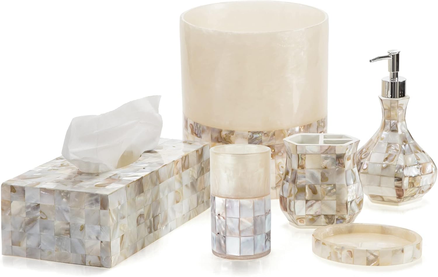 Decorative Dry Bar Holder Finished in Mother of Pearl / Soap Dish