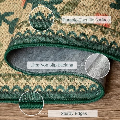 3x5 Entryway Rug, Small Washable Indoor Outdoor Mats for Front Door