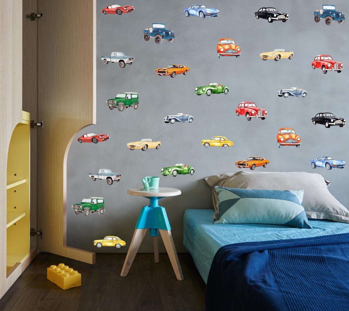 Watercolor Wall Stickers / Classic Car