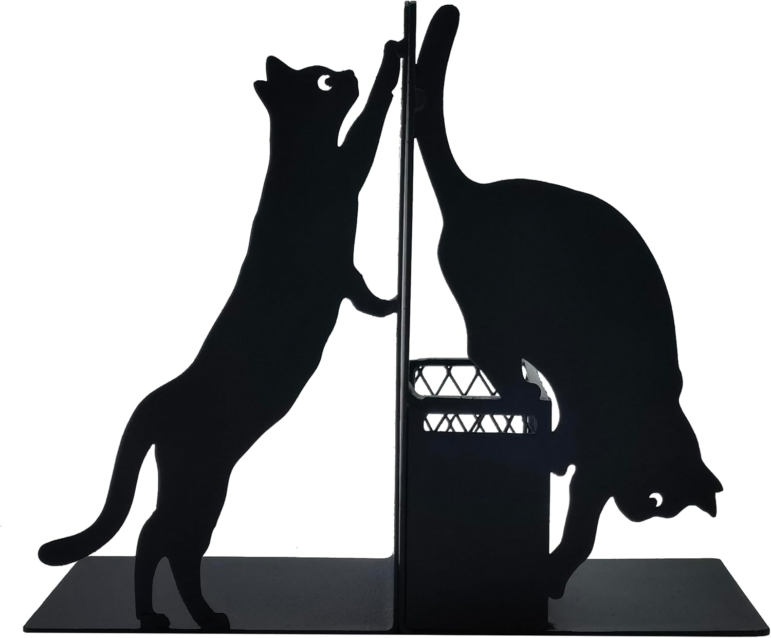 Metal Decorative Book Ends / Black Cat