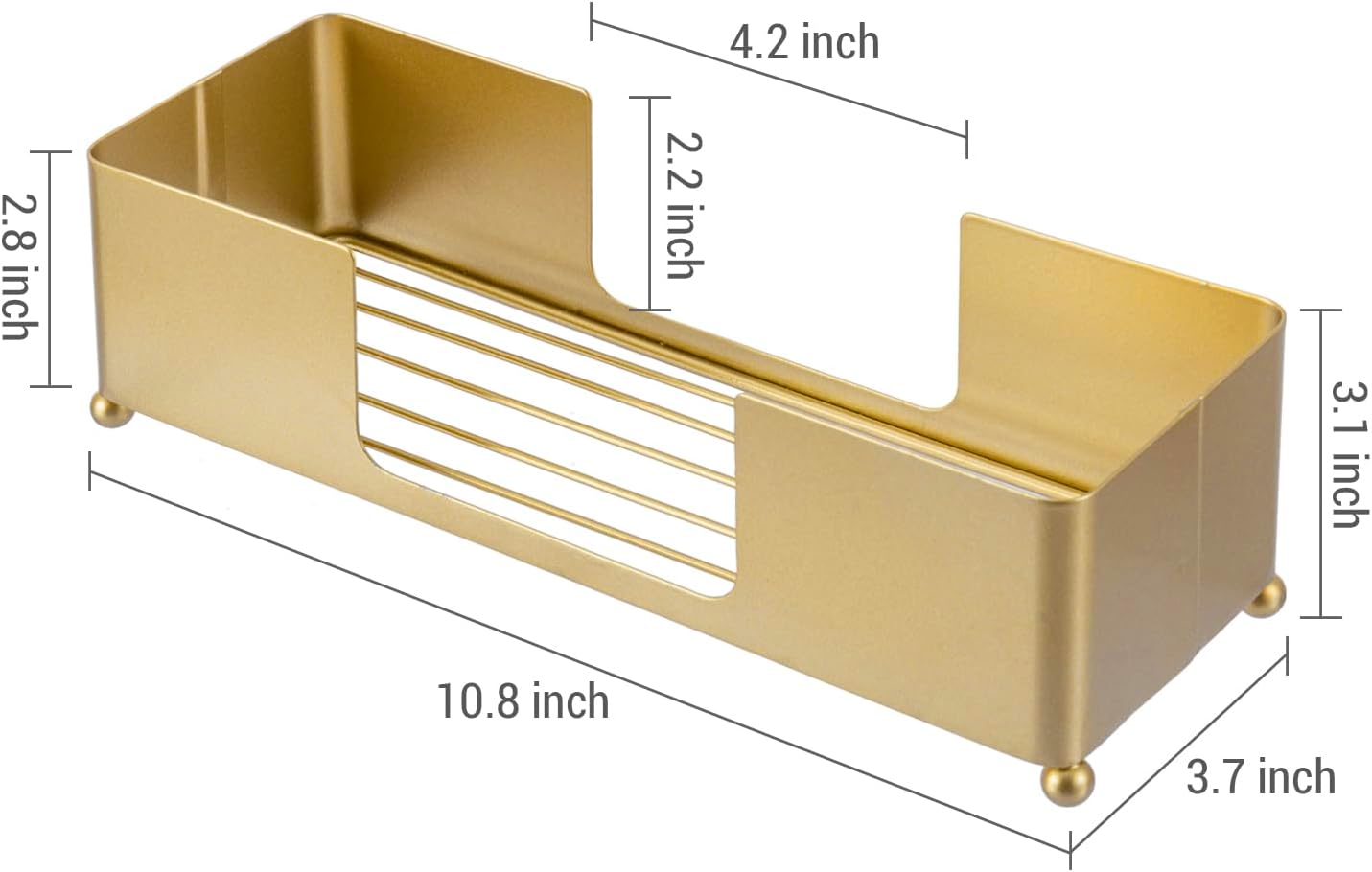 MyGift Brass Tone Metal Hand Towel Holder Countertop Dispenser Set of 2 | Fits Trifold C Fold Z Fold Towels, Countertop