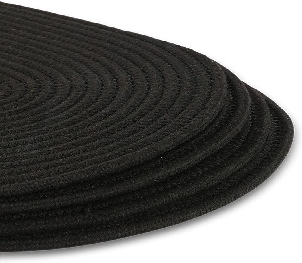 6 Pack Woven Placemats Fabric Tablemats, 12x16 inches Plate Chargers Cotton Weave Placemat Oval Braided Rattan