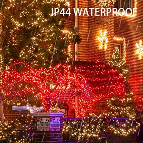 Dazzle Bright Fairy Lights Battery Operated, 20 FT 60 LED Silver Wire Waterproof Battery Operated String Lights, Christmas Decorations for Indoor Outdoor Bedroom Yard Decor, Red
