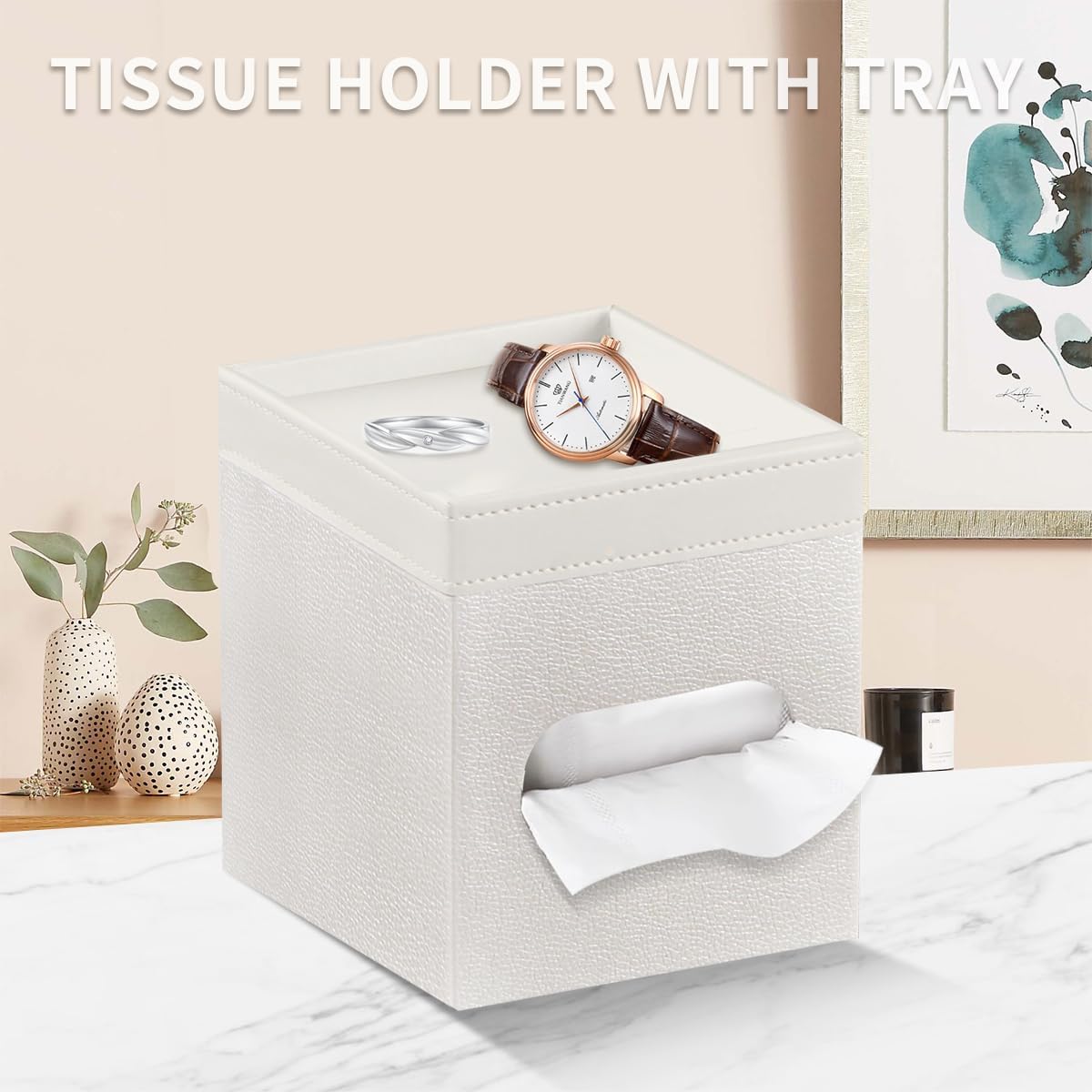 Storage Valet Tray / Cream