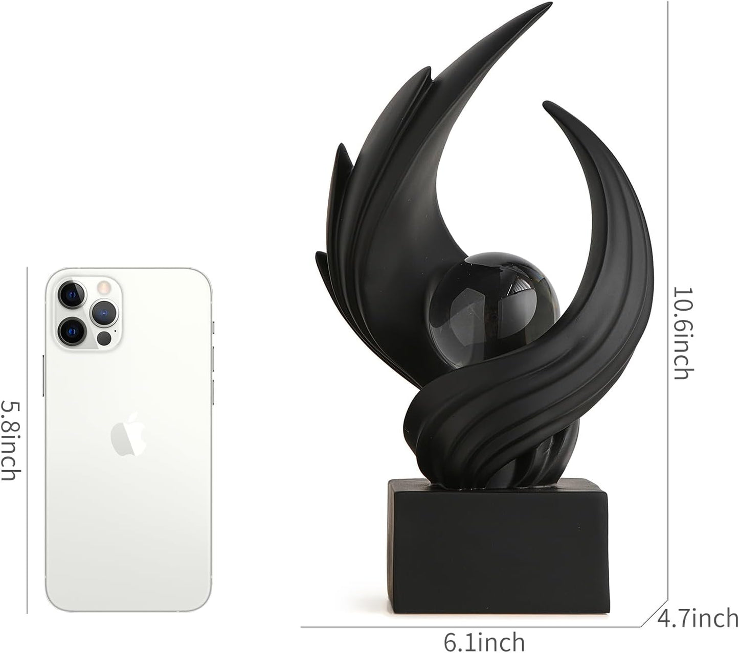 Resin Gold Decorative Statue / Black
