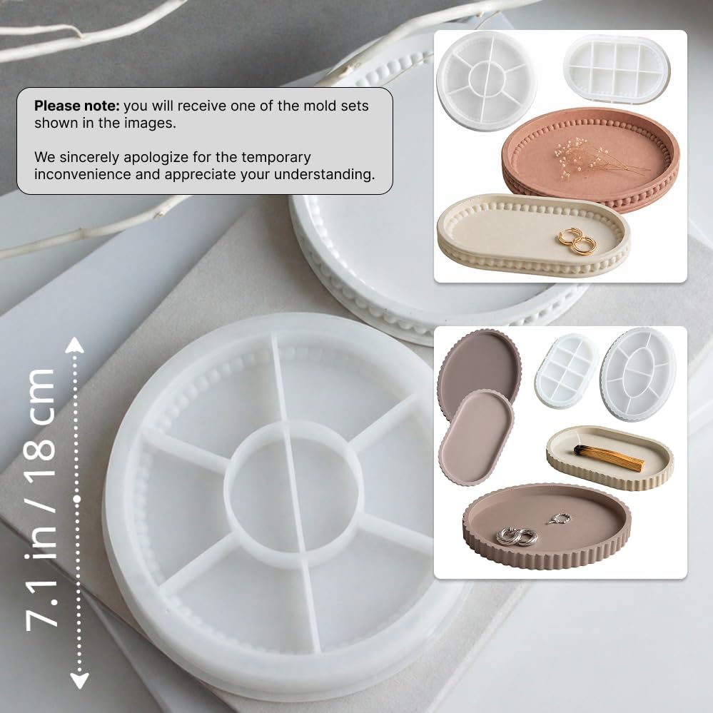 Silicone Tray Molds for Resin Casting / Set of 2