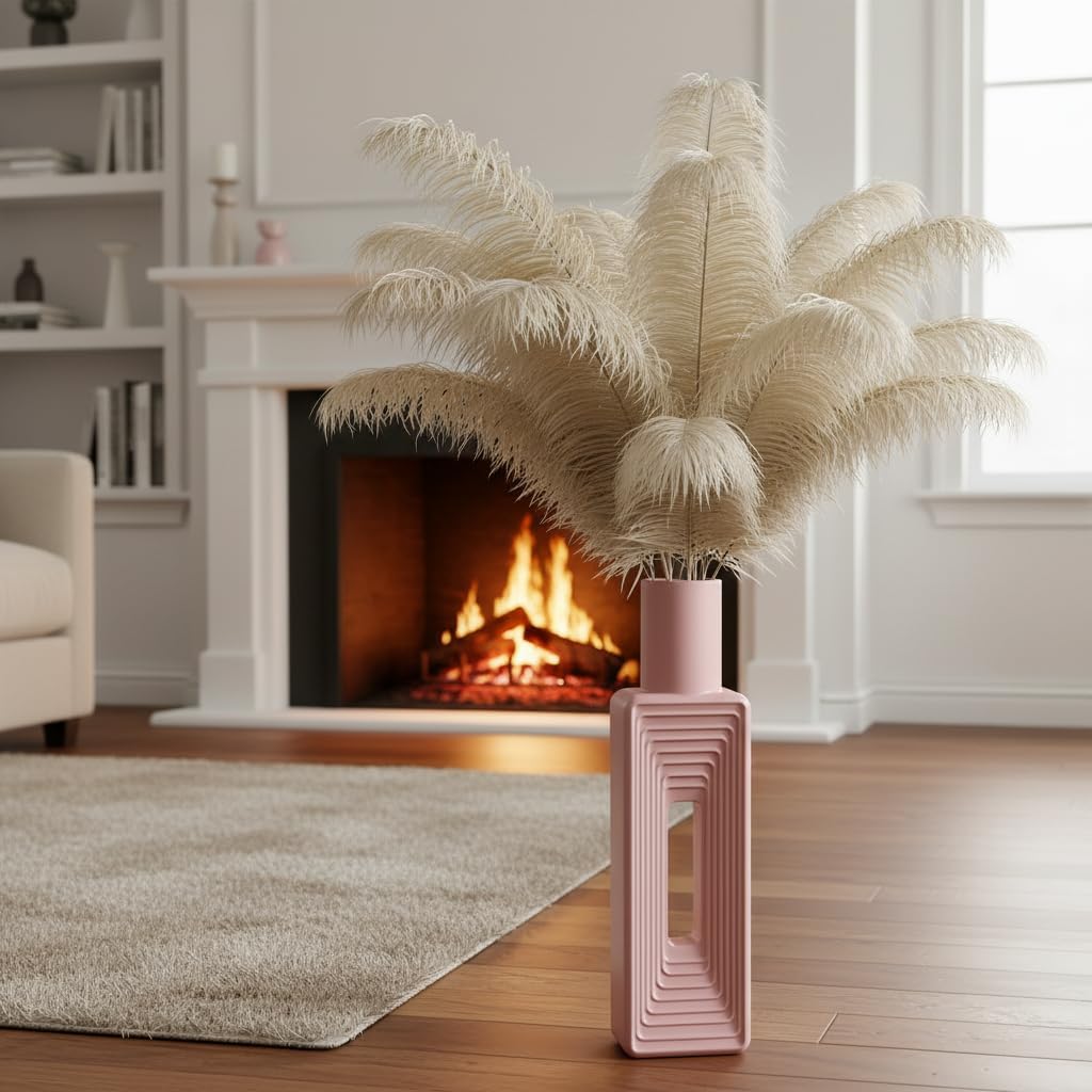 Modern Floor Vase / Pink / 23.6 In / 24 Inch