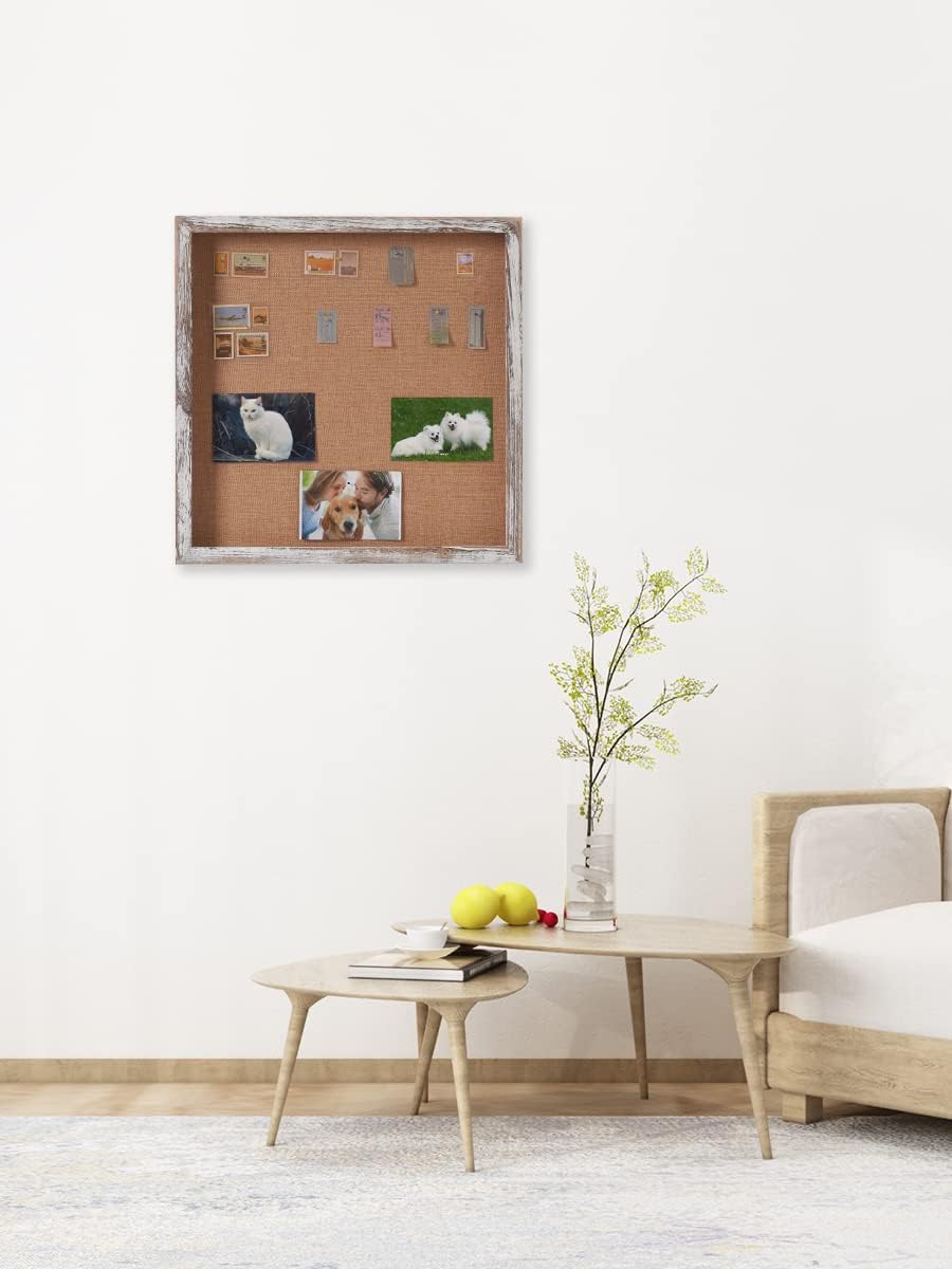 Square Shadow Box 20x20, Extra Large Shadow Boxes Display Cases with Hinged Door, Big Memorial Frame for Weddings