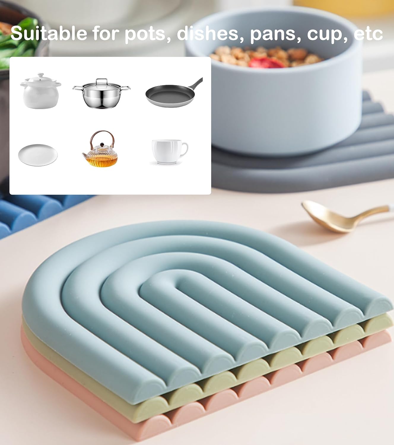 Heat Resistant Pot Holders / Set of 4