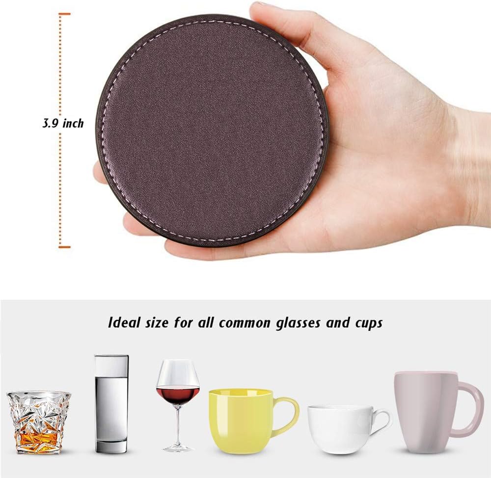 Holder / Coasters for Drinks / Brown / Set of 6