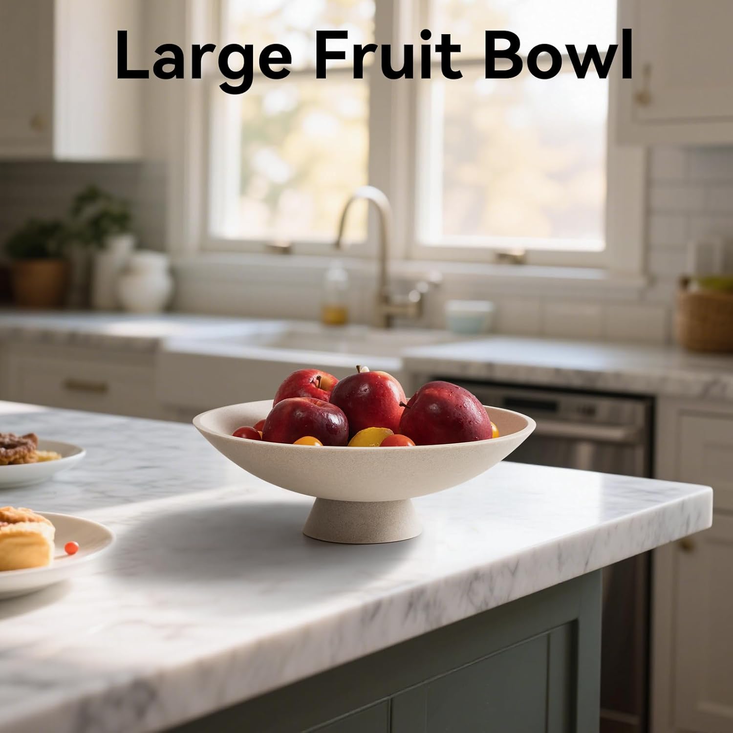 Modern Decorative Fruit Bowl / Beige