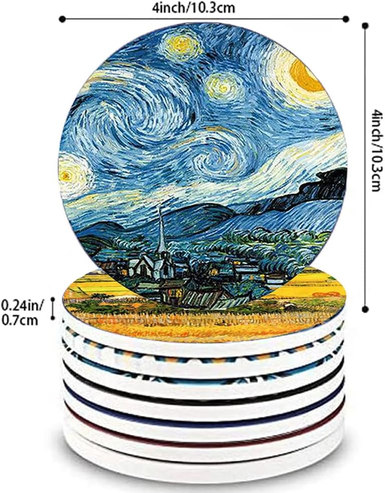 Storage Rack 8-Piece Set / Van Gogh / 4 Inch