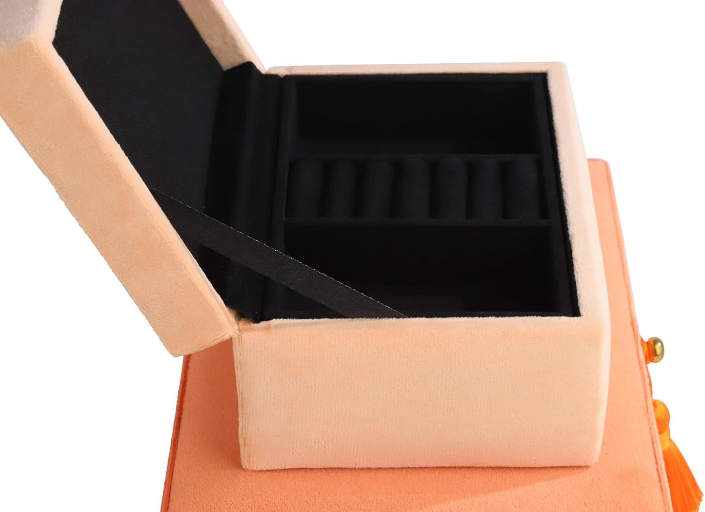 Velvet Jewelry Boxes Decorative Boxes / Orange