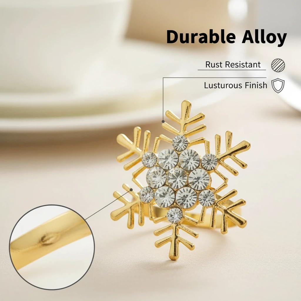 100 Pcs Gold Napkin Rings Bulk Delicate Napkin Holder for Dining Wedding Party Banquet Table Decroration Christmas and