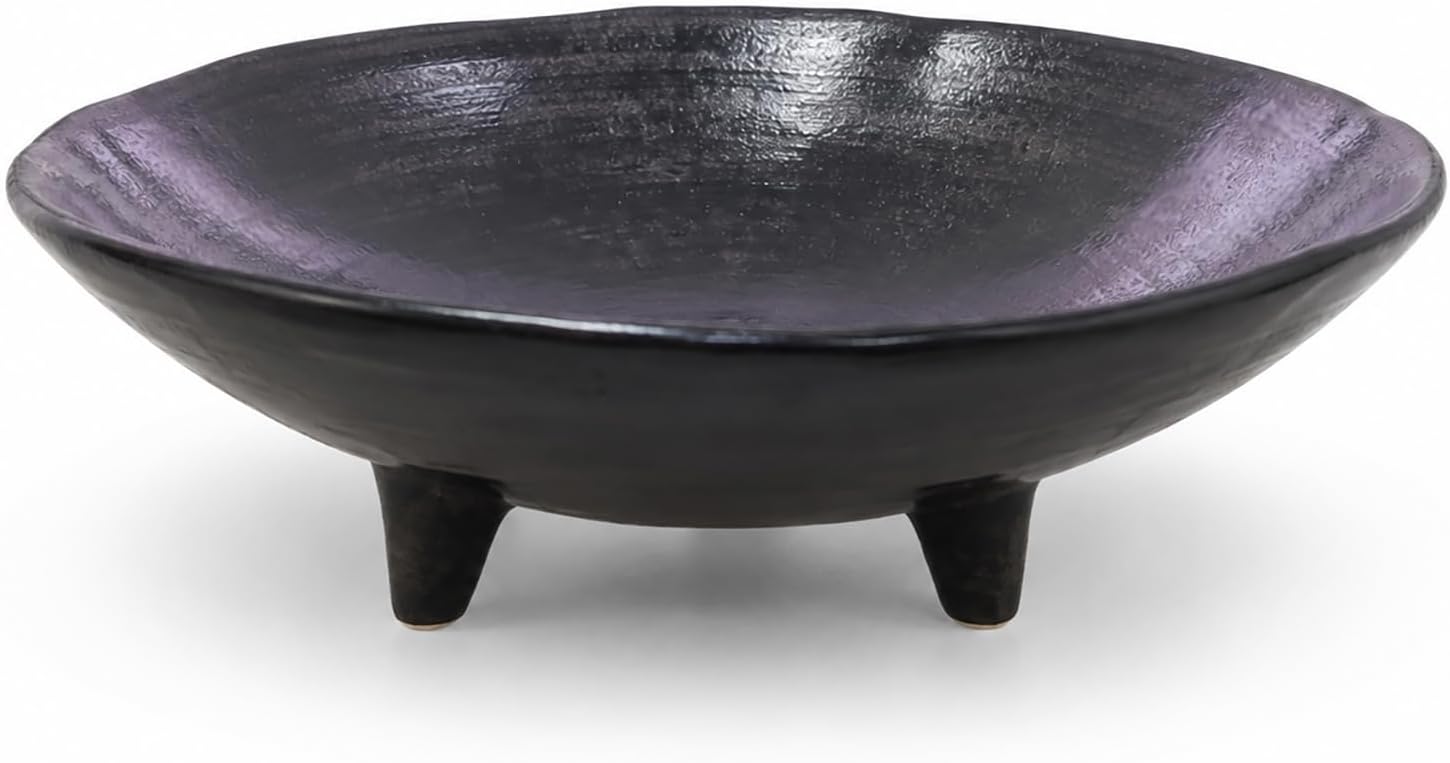 Vintage Round Trinket Tray / Black