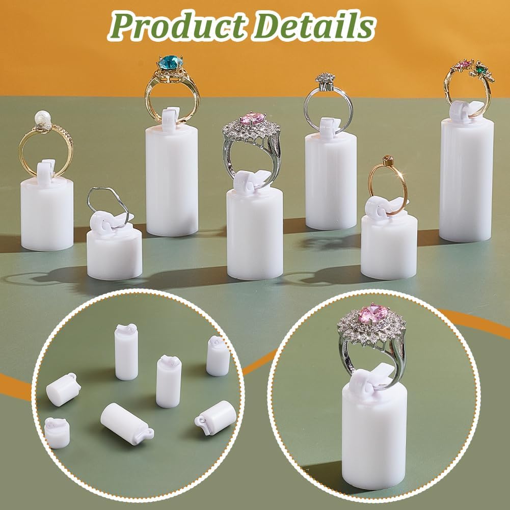 Acrylic Ring Display Stand / White / Set of 7