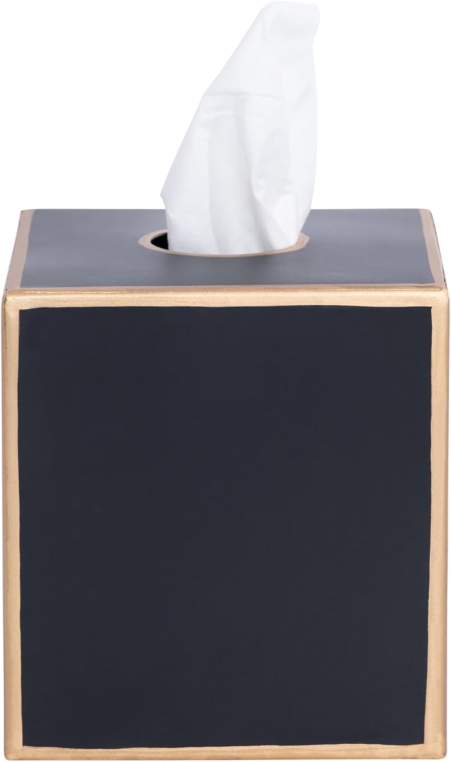 Metal Modern Tissue Box Cover Farmhouse Decor / Black