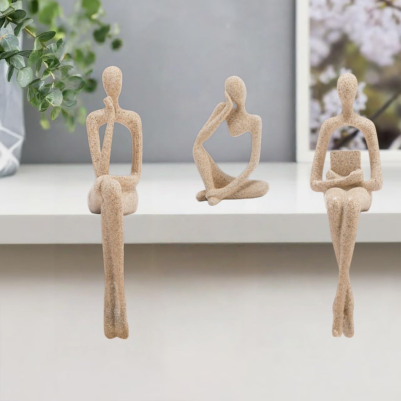 Home Decor Thinker Statue Accents / Small / Gold / Set of 3