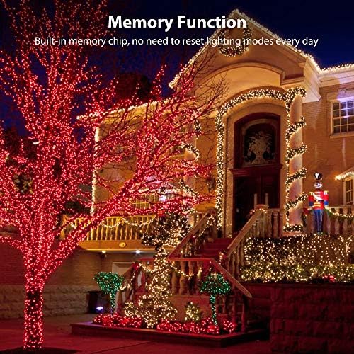 Brizled Red Christmas Lights Outdoor, 78.74ft 240 LED Indoor String Lights