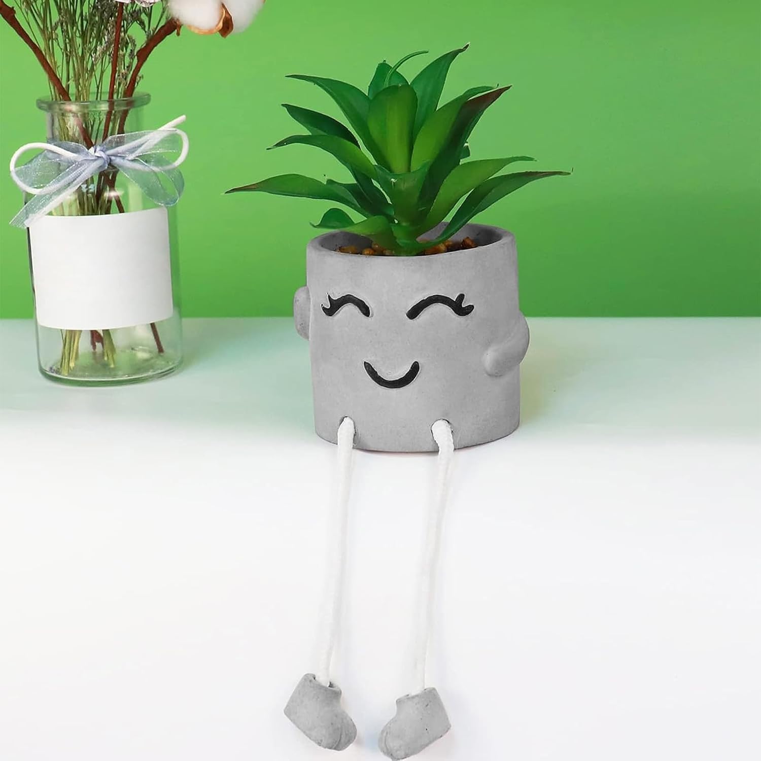Bathroom Mini Plants Decor / Set/smile