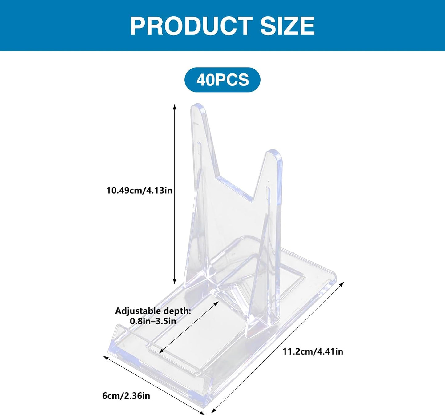 Acrylic Book Display Stand / Clear / Set of 40