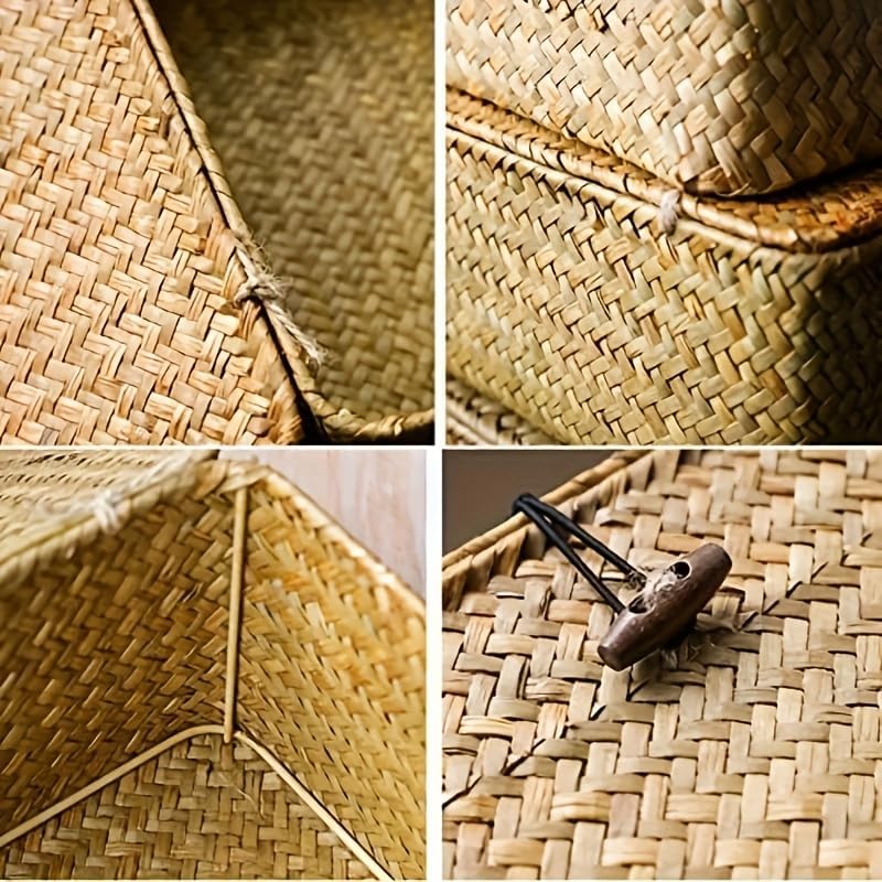 Desktop Organizer / Handwoven Storage Basket / Tan / 10inch