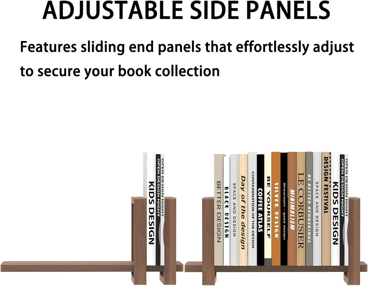 Adjustable Desktop Bookshelf Wooden Desk Book Holder Organizer Tabletop Bookshelf Mini Book Shelf Magazine Files