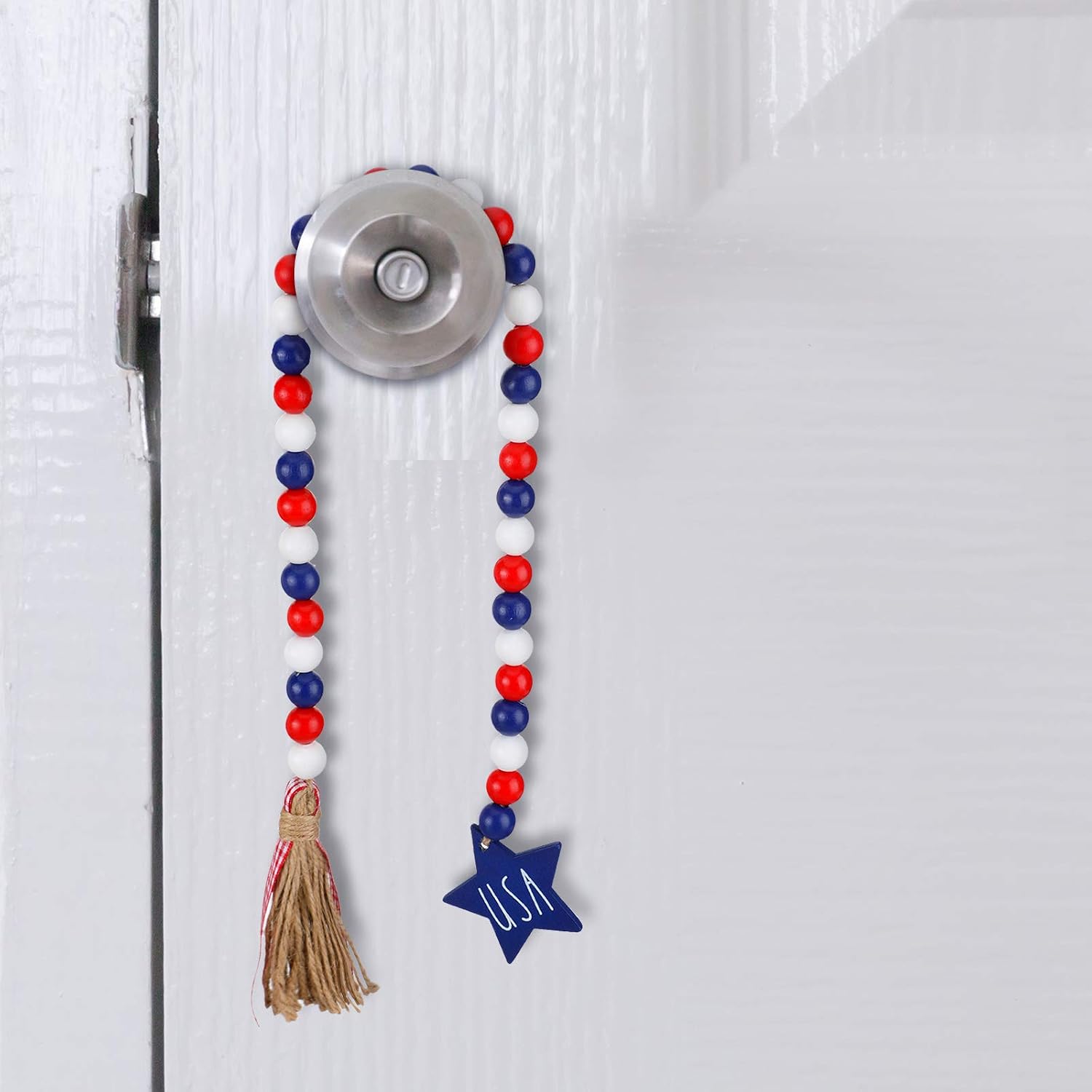 Independence Day Wood Bead Garland / Set of 3