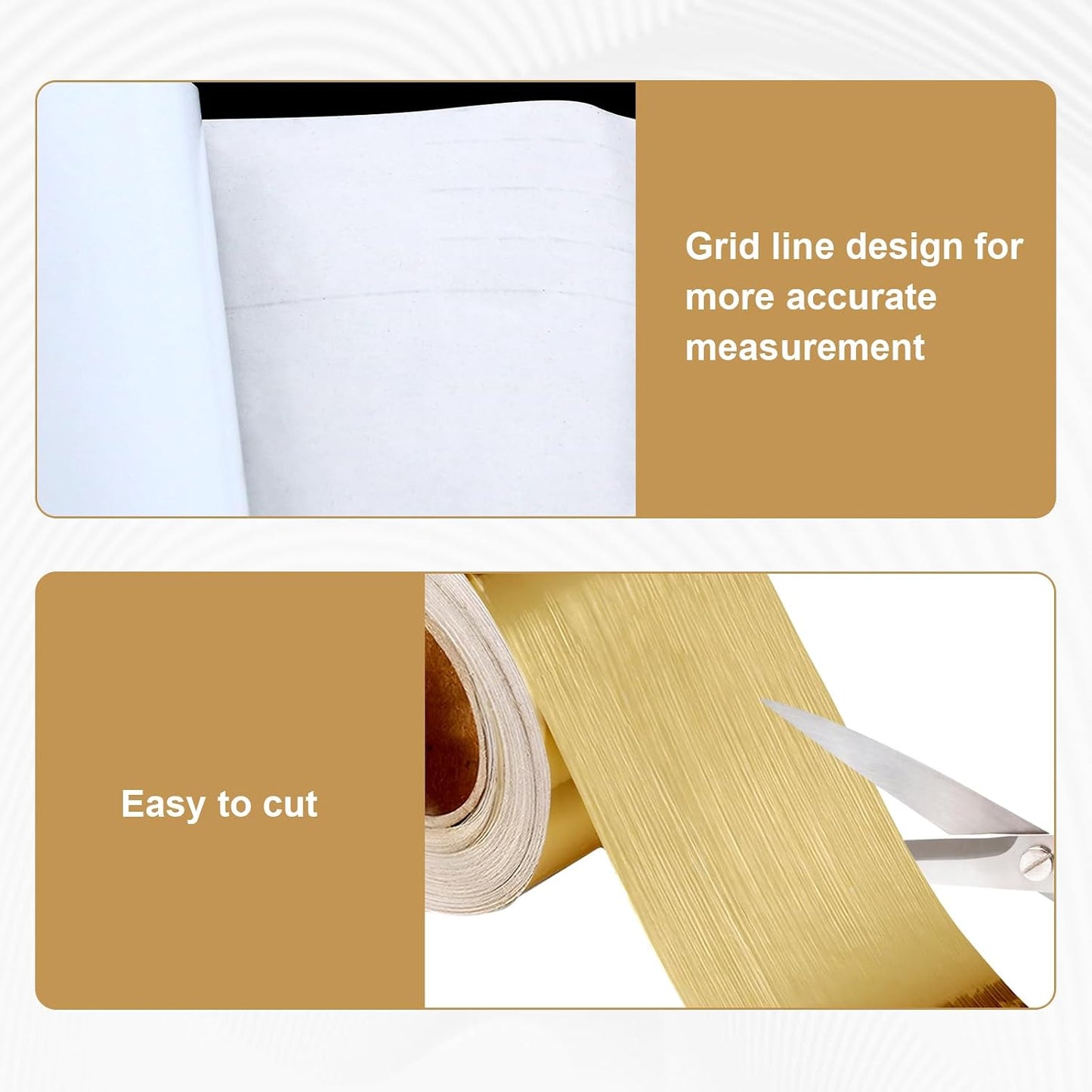 Brushed Peel and Stick Wallpaper Border / Gold