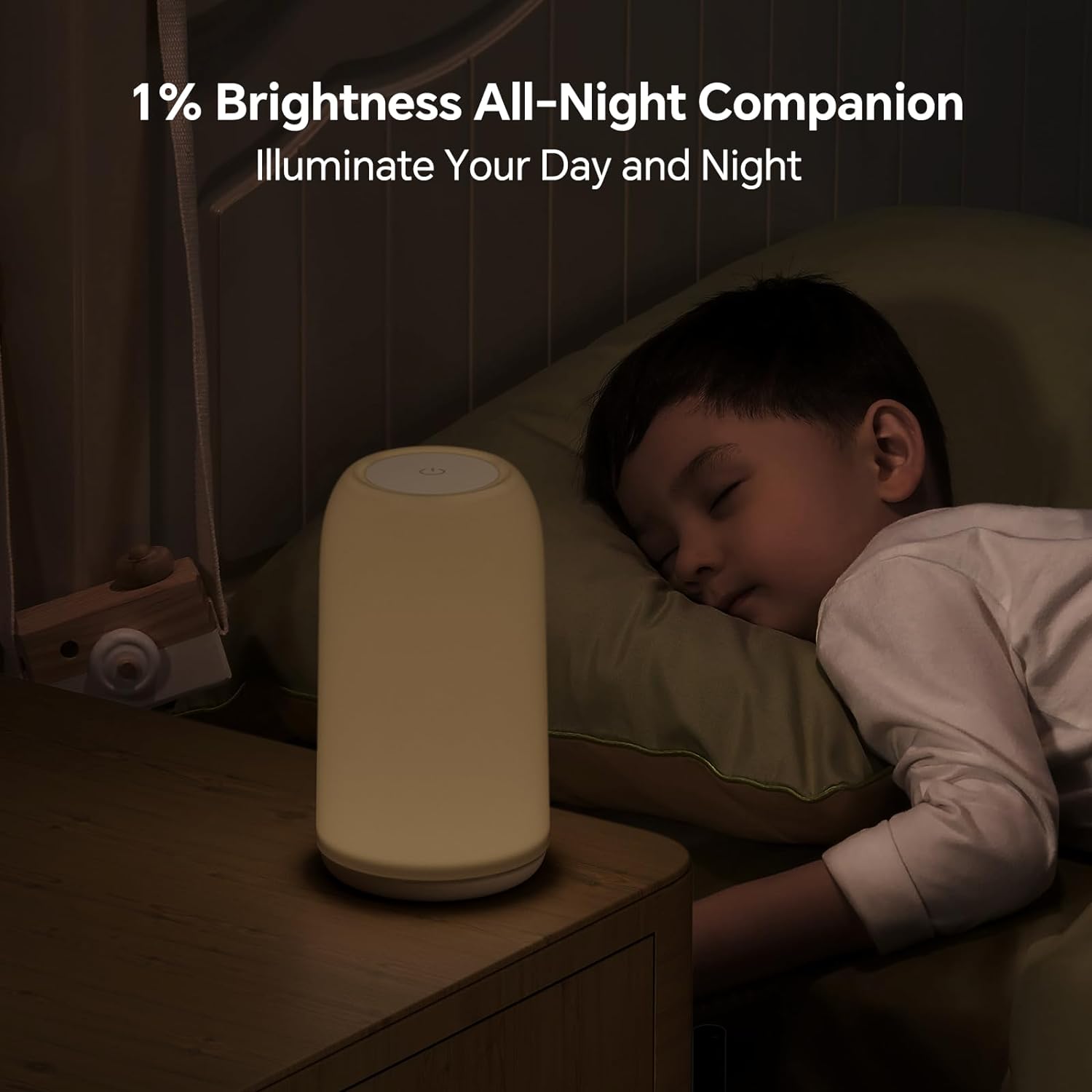 ROOTRO Cordless Table Lamps Rechargeable, Touch Lamp for Bedroom [Sleek Design & RGB Mode] 4-Level Brightness Small