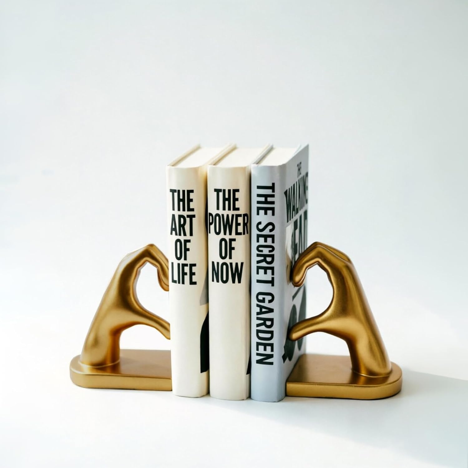Book / Heart Design Book Ends / Gold