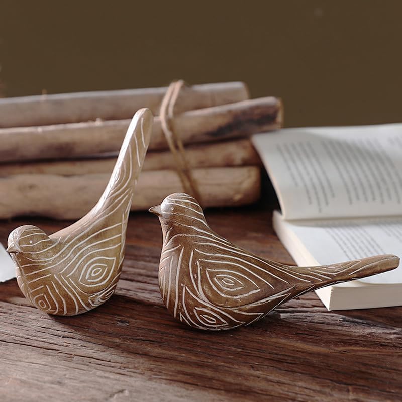 Bird Statues Home Decor / A Set