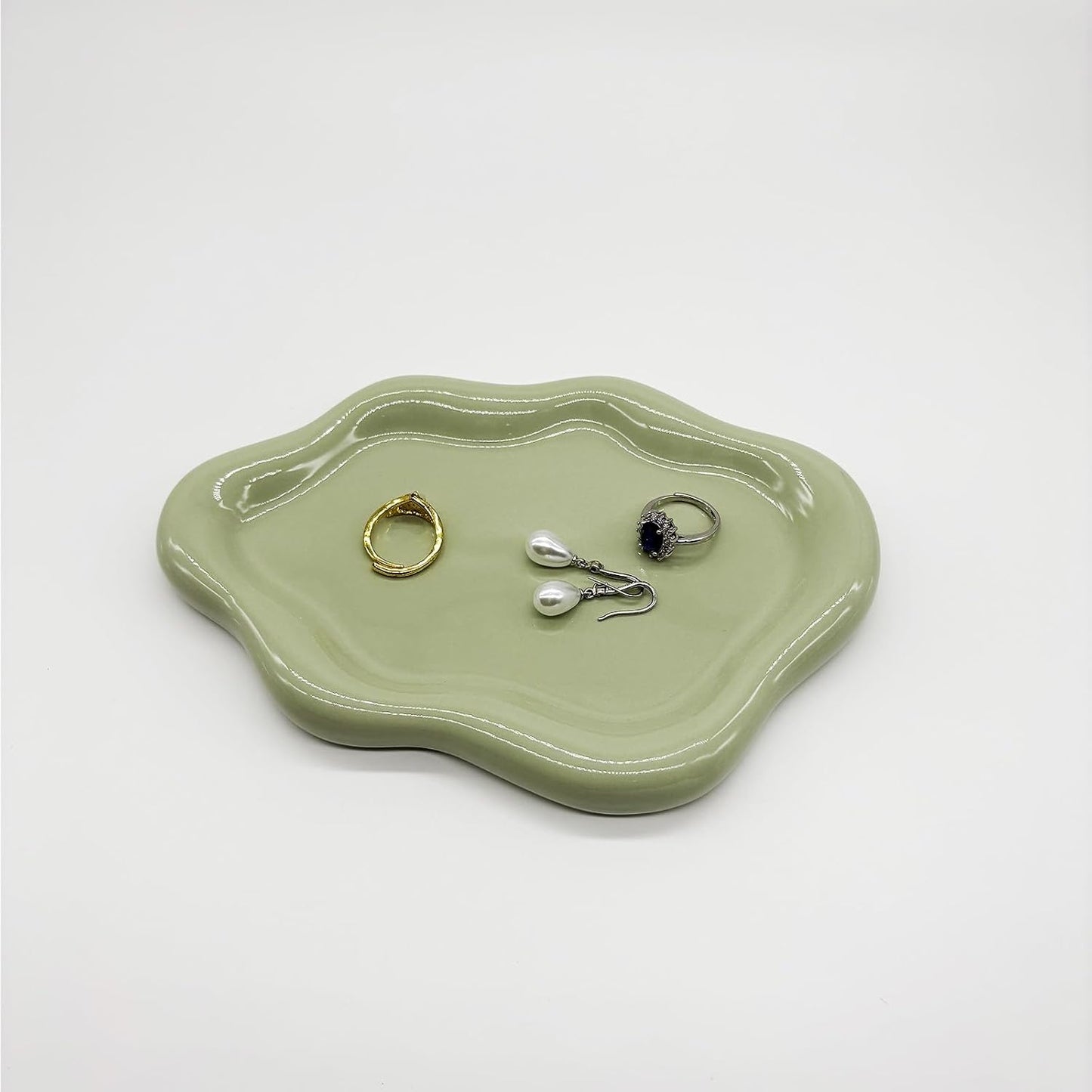 Ceramic Cloud Tray / Green