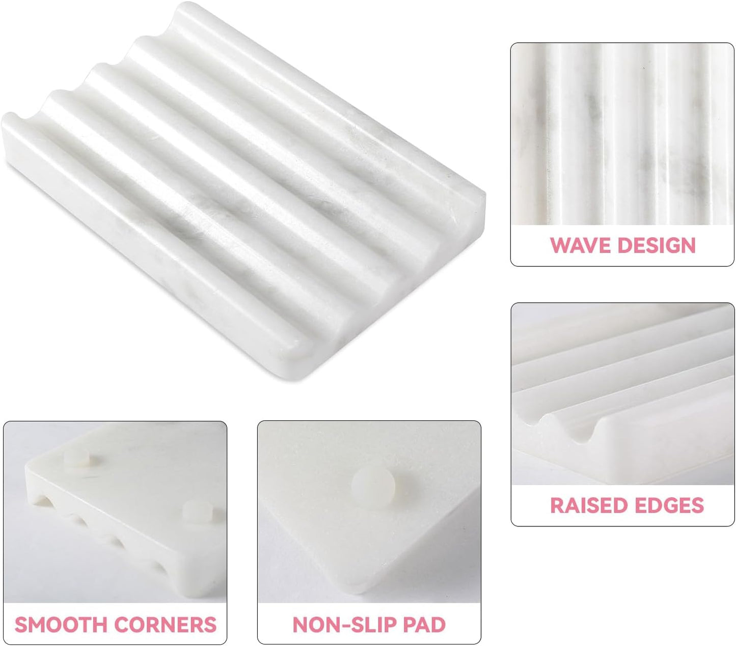 Marble Soap Holder / Namib Fantasy / Set of 2