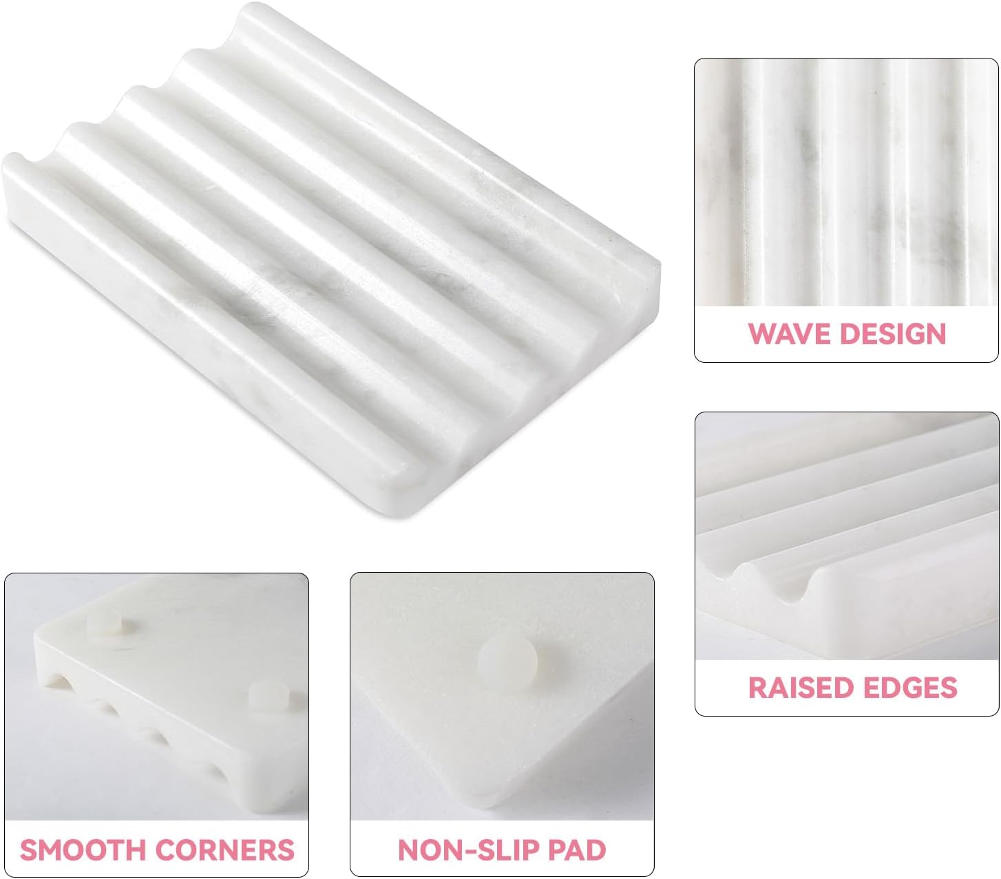 Marble Soap Holder / Namib Fantasy / Set of 2