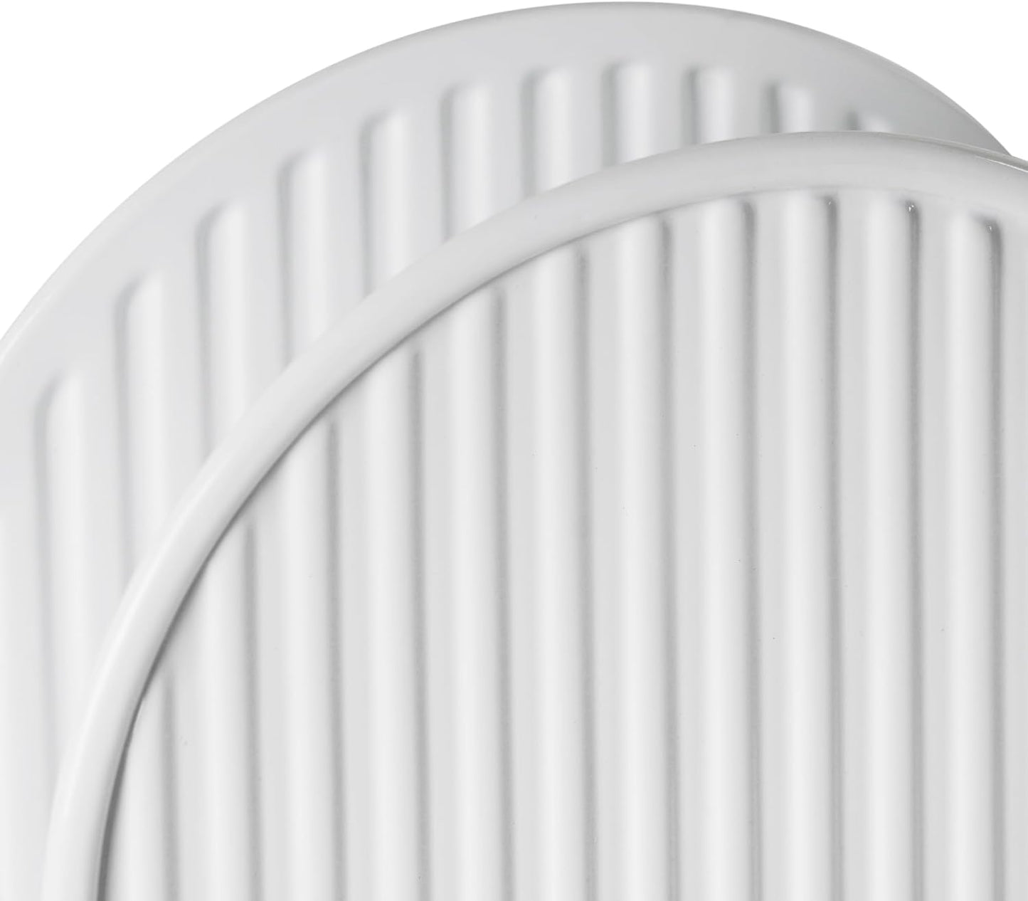 White Napkin Holder / Vertical Stripe White