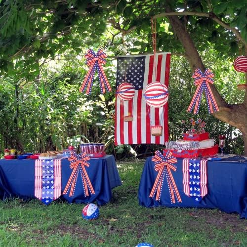 2PCS Large 4th of July Wreath Bows for Independence Day Front Door Decor