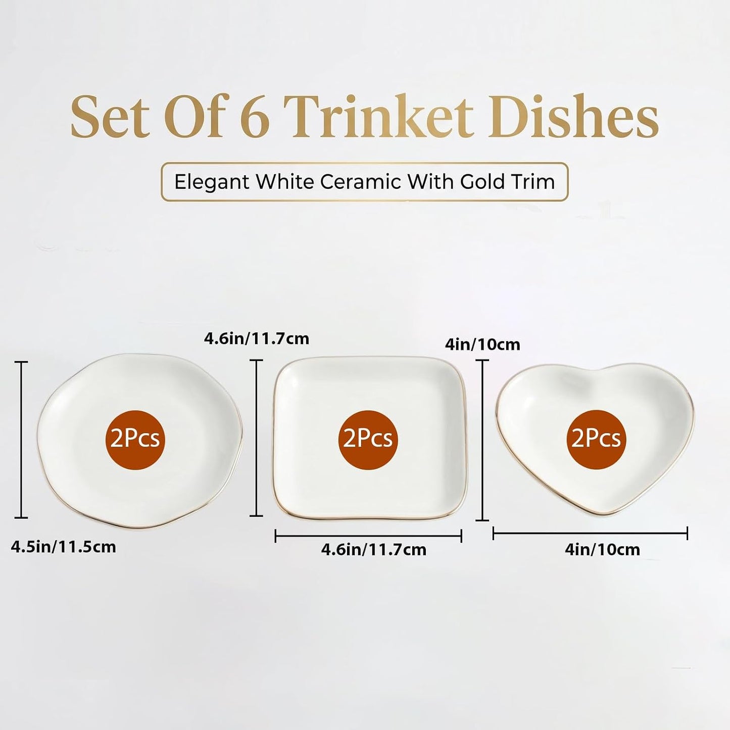 Ceramic Jewelry Tray / Set of 6