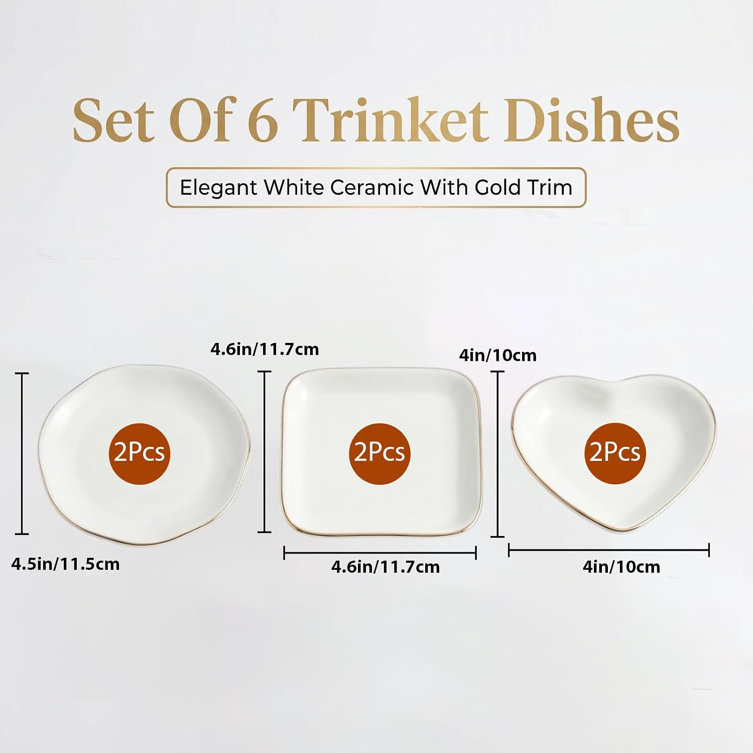 Ceramic Jewelry Tray / Set of 6