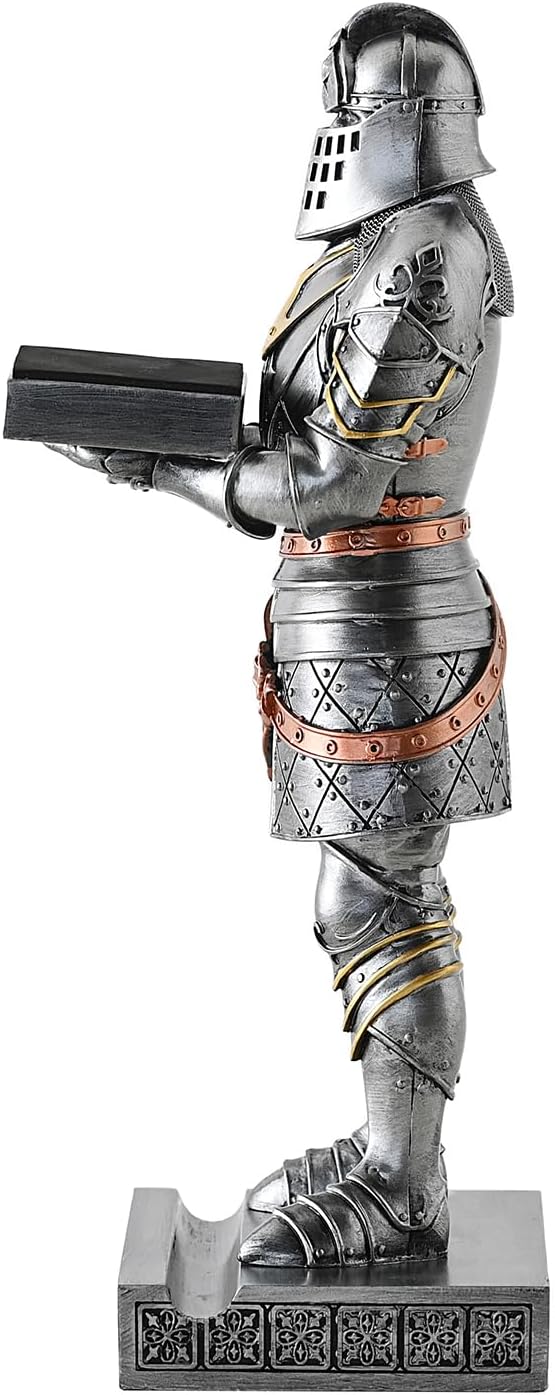 King's Guard Headphone Stand Watch Stand Jewelry Holder Tray Tower Iron | 12.20 Inch Resin Warrior Pen Holder Cell