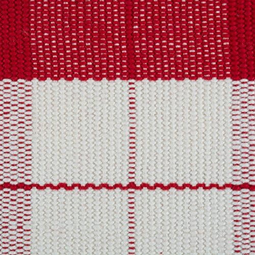 DII Christmas Basics Cotton Holiday Tabletop Collection, Table Runner, 13x72, Red Tinsel