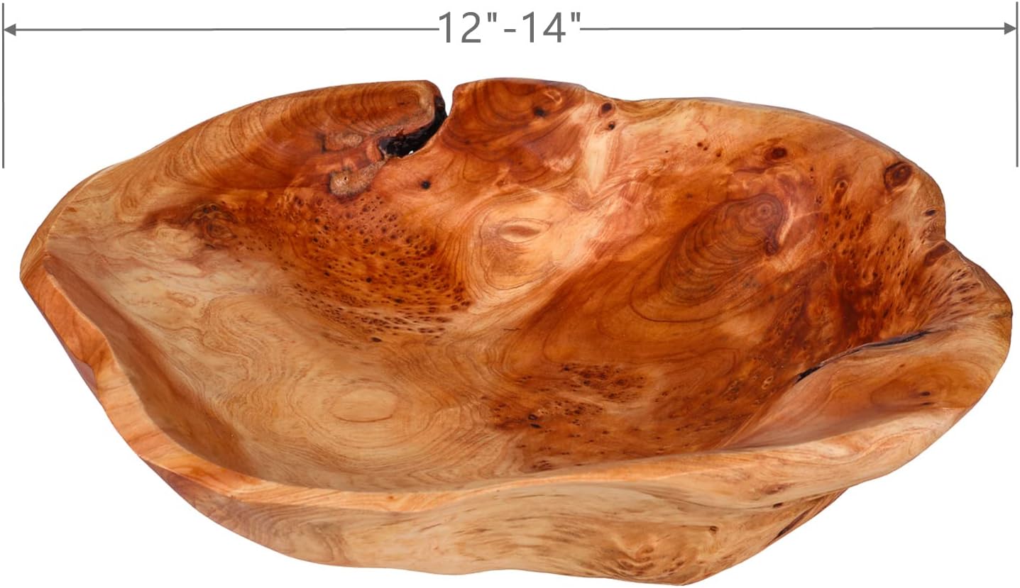 Wooden Bowl for Decor / Large 12"-14 / Natural